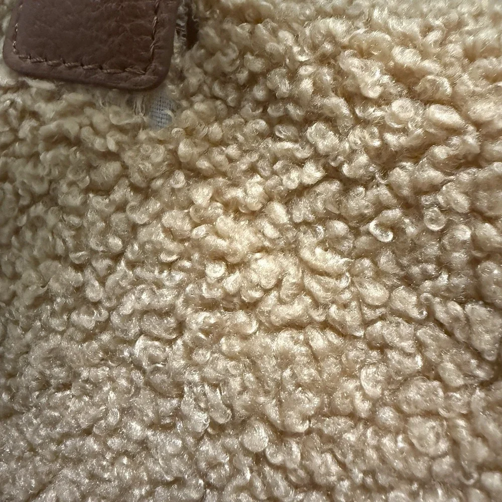 Cozy Teddy Comfort Mommy Bag by Childhome Brown Fuzzy Soft Large Duffle Baby Bag